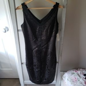 NWT Dress Barn Black Patterned Dress